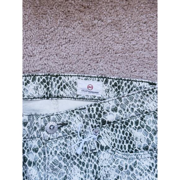 AG Adriano Goldschmied Mari Snake Print High Rise Straight Jeans 25R Mobwife - Picture 4 of 6